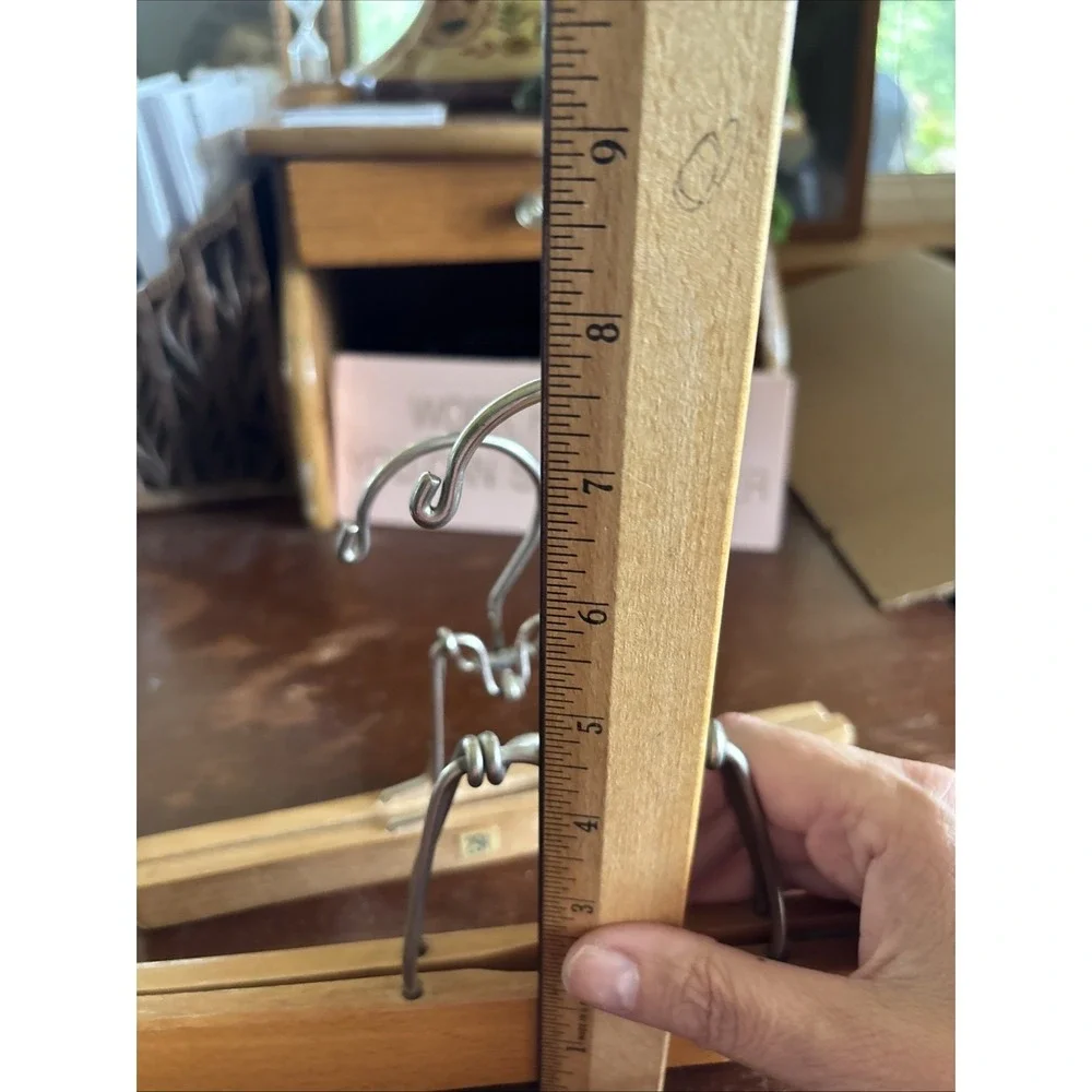 Vintage Wooden Clamp Pant Closet Hangers 10